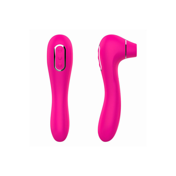 Vibromasseur 10 modes  et stimulateur par vibrations à picots sur membrane rose 10 programmes USB 